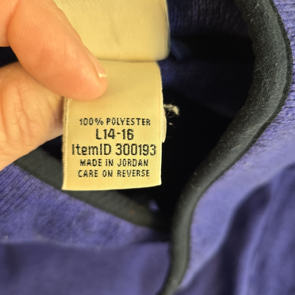 LL Bean Pullover Long Sleeve Sweatshirt Knit Fleece Purple 300193 Youth L 14-16 - Picture 10 of 13